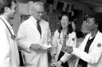 Dr. Thomson with students.